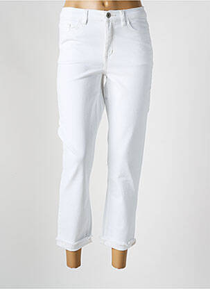 Jeans coupe droite taille normale taille normale blanc ICHI femme