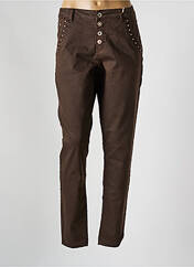 Jeans coupe slim marron CREAM pour femme seconde vue