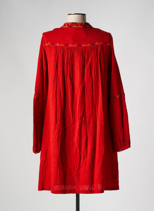 Robe courte manches longues manches longues orange RUE MAZARINE femme