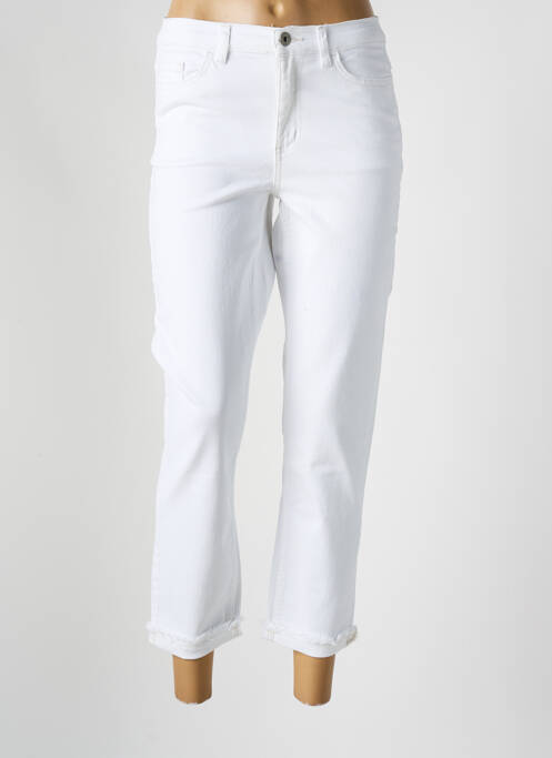 Jeans coupe droite blanc ICHI pour femme