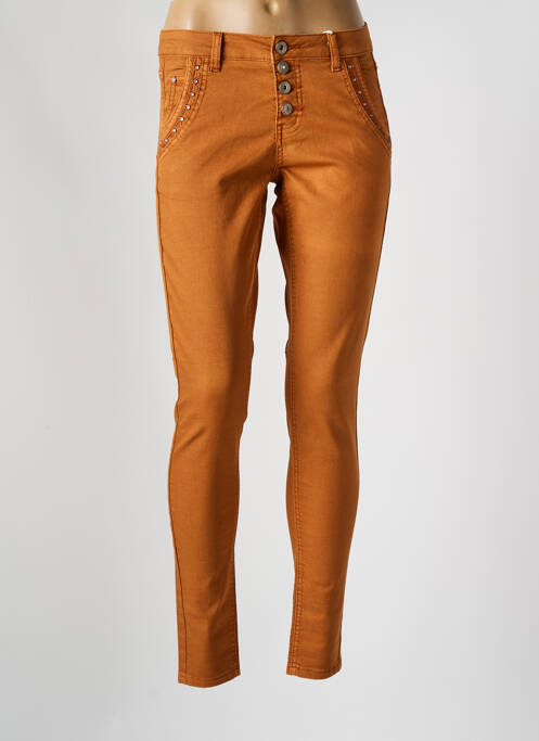 Jeans skinny orange CREAM pour femme