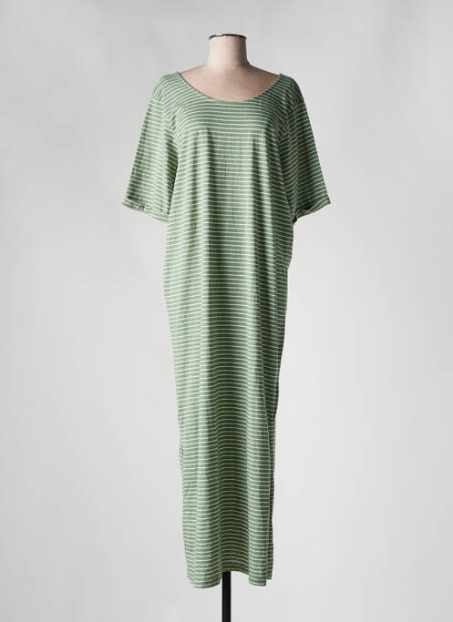 Robe longue vert ICHI pour femme