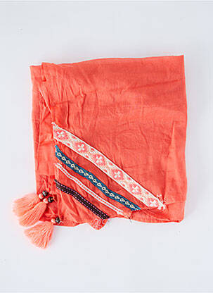 Paréo tissage popeline orange LARA-ETHNICS femme
