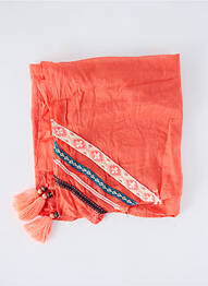 Paréo tissage popeline orange LARA-ETHNICS femme