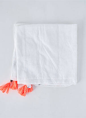 Paréo tissage popeline blanc LARA-ETHNICS femme