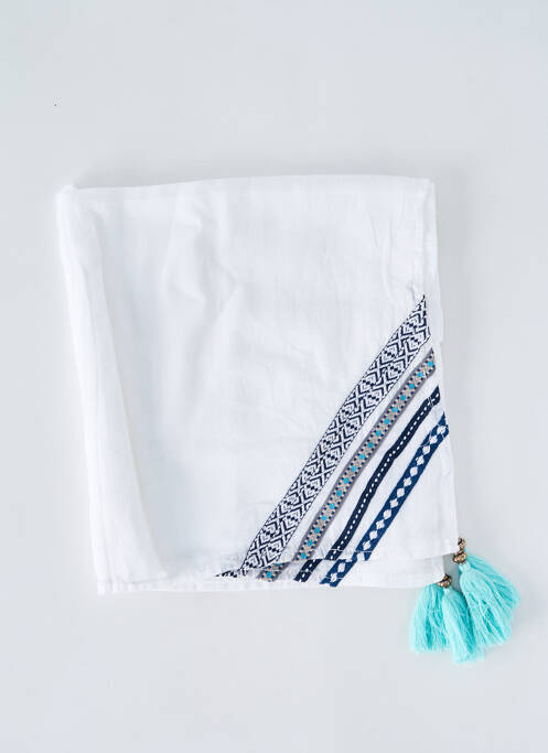 Paréo blanc LARA-ETHNICS pour femme