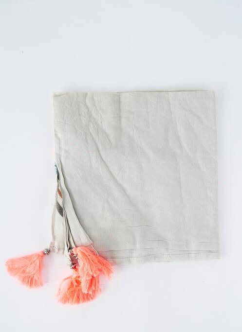 Paréo gris LARA-ETHNICS pour femme