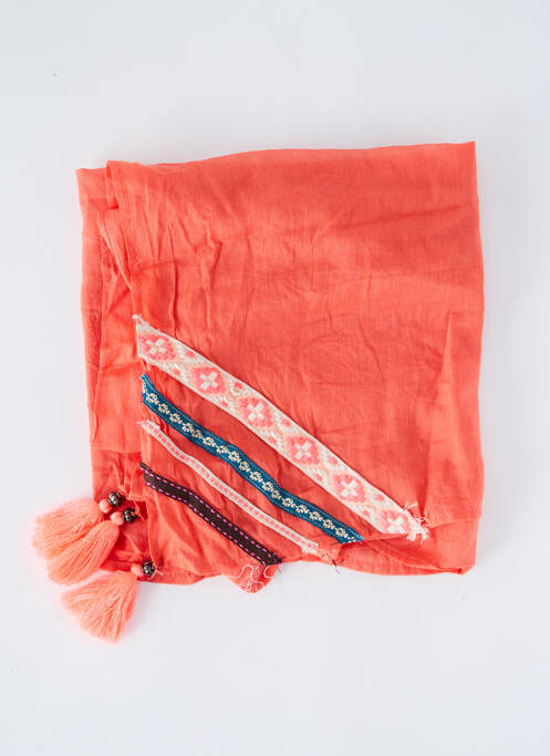 Paréo orange LARA-ETHNICS pour femme