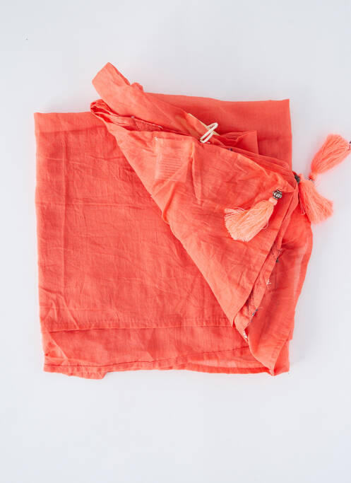 Paréo orange LARA-ETHNICS pour femme