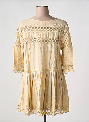 Robe de plage manches 3/4 beige PINK P femme