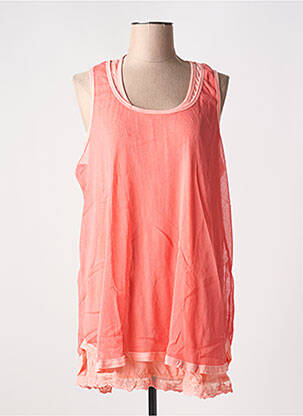 Tunique sans manche col rond orange TOO K BIS femme