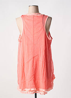 Tunique sans manche col rond orange TOO K BIS femme