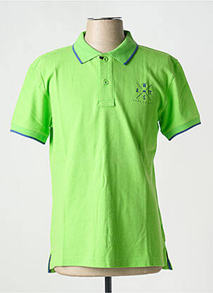 Polo tissage jersey manches courtes vert WATTS homme