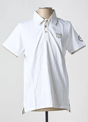 Polo tissage jersey manches courtes blanc ESPRIT DE LA MER homme