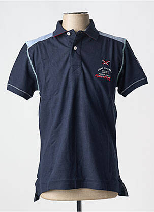 Polo tissage jersey manches courtes bleu FYORD homme