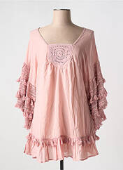 Robe de plage rose LARA-ETHNICS pour femme seconde vue