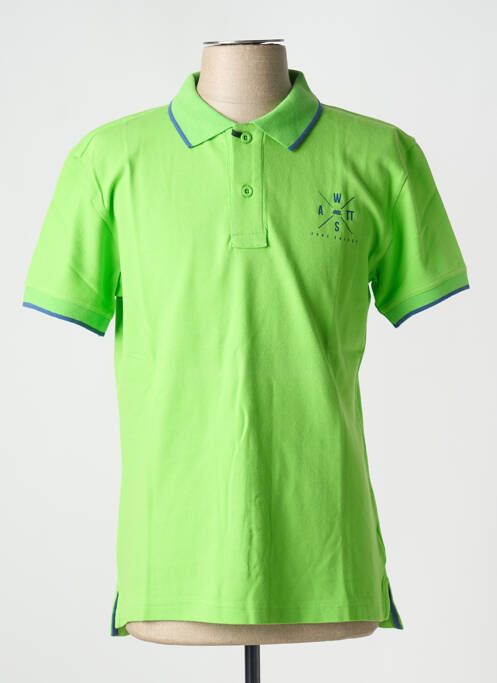 Polo tissage jersey manches courtes vert WATTS homme