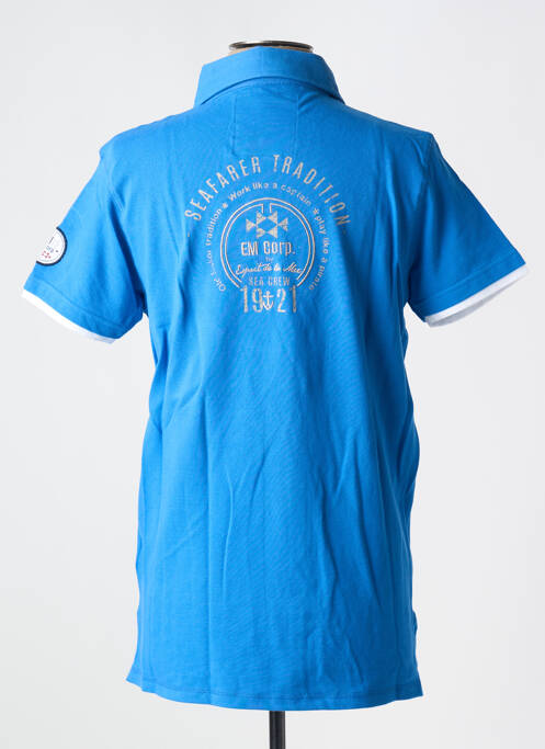 Polo bleu ESPRIT DE LA MER pour homme