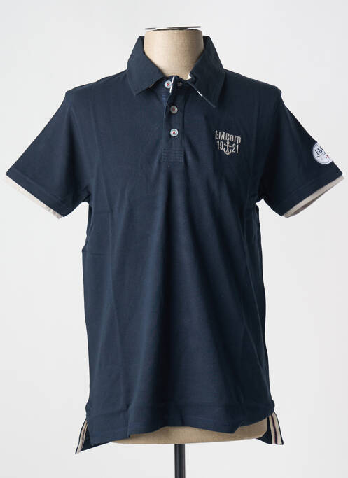 Polo bleu ESPRIT DE LA MER pour homme