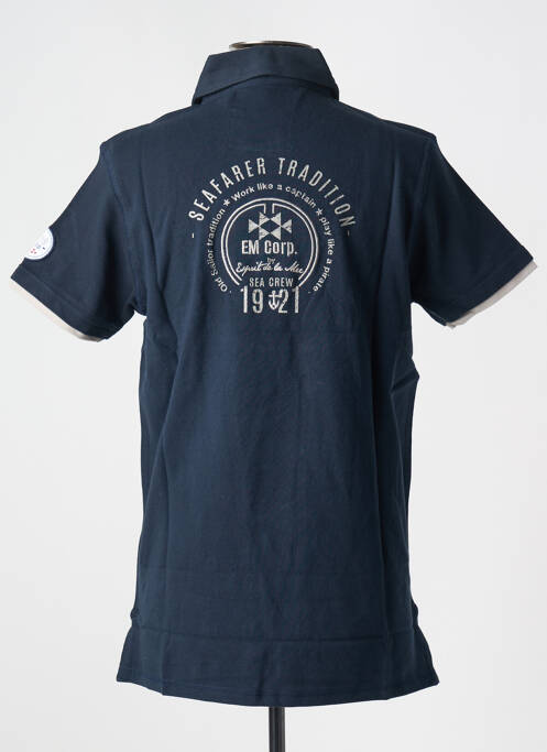 Polo bleu ESPRIT DE LA MER pour homme