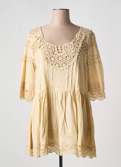 Robe de plage beige PINK P pour femme