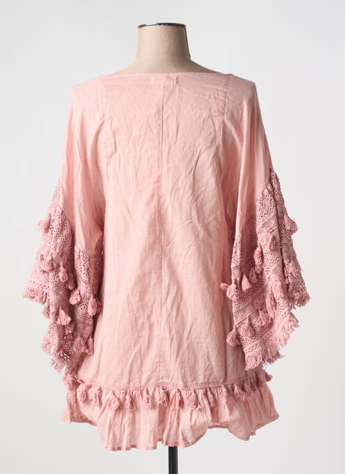 Robe de plage rose LARA-ETHNICS pour femme