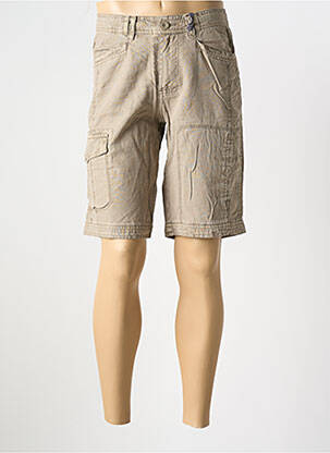 Bermuda stretch taille normale marron ROYAL COMPAGNIE homme