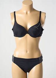 Maillot de bain 2 pièces haut soutien-gorge moulé haut soutien-gorge moulé noir ONE femme