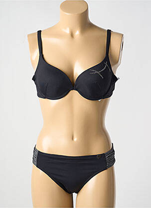 Maillot de bain 2 pièces haut soutien-gorge moulé haut soutien-gorge moulé noir ONE femme