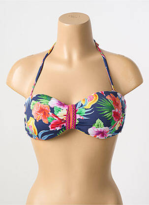 Haut de maillot de bain haut soutien-gorge moulé haut soutien-gorge moulé bleu BANANA MOON femme