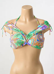 Haut de maillot de bain haut soutien-gorge moulé haut soutien-gorge moulé vert LULI FAMA femme