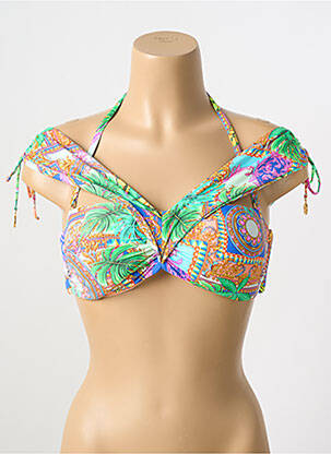 Haut de maillot de bain haut soutien-gorge moulé haut soutien-gorge moulé vert LULI FAMA femme