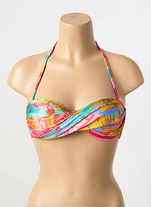 Haut de maillot de bain fermeture liens à nouer haut bandeau orange BANANA MOON femme