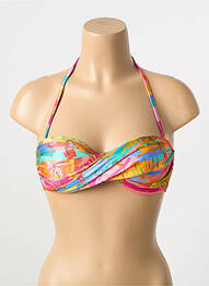 Haut de maillot de bain fermeture liens à nouer haut bandeau orange BANANA MOON femme