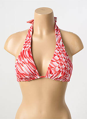 Haut de maillot de bain fermeture liens à nouer haut triangles rouge SEAFOLLY femme