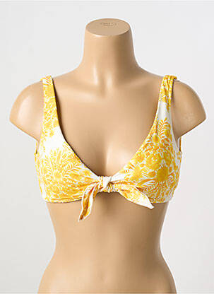 Haut de maillot de bain bretelles élastiquées haut soutien-gorge balconnet jaune SEAFOLLY femme