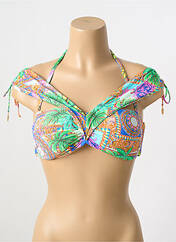 Haut de maillot de bain vert LULI FAMA pour femme seconde vue