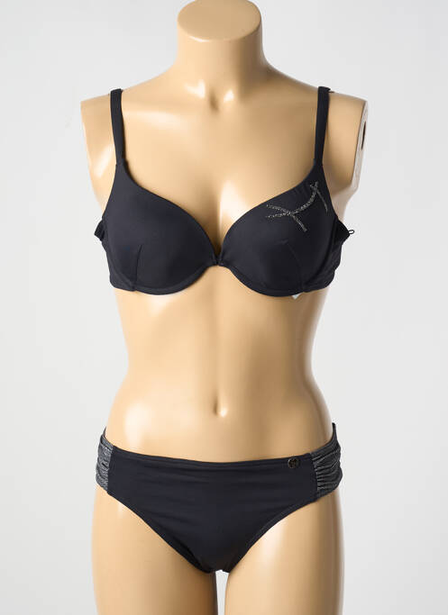Maillot de bain 2 pièces haut soutien-gorge moulé haut soutien-gorge moulé noir ONE femme