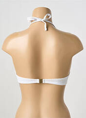 Haut de maillot de bain blanc GRAIN DE SABLE pour femme seconde vue
