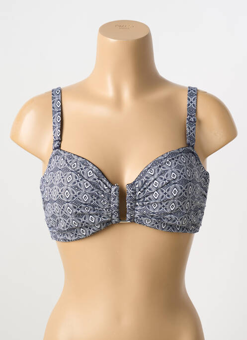 Haut de maillot de bain haut bandeau haut bandeau bleu GRAIN DE SABLE femme