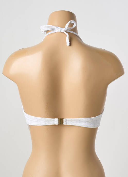Haut de maillot de bain blanc GRAIN DE SABLE femme