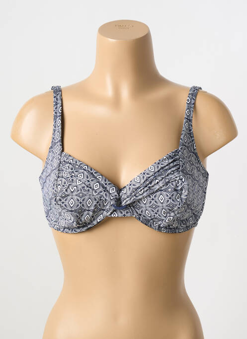 Haut de maillot de bain bleu GRAIN DE SABLE pour femme