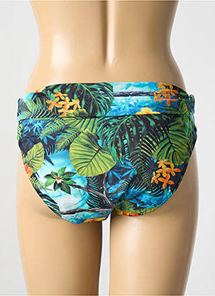 Bas de maillot de bain imprimé fantaisie culotte vert GRAIN DE SABLE femme