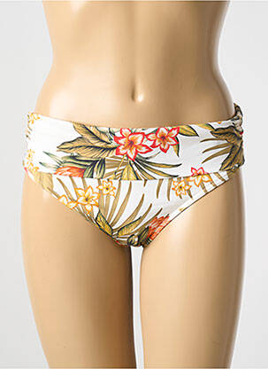 Bas de maillot de bain imprimé fantaisie culotte beige BANANA MOON femme