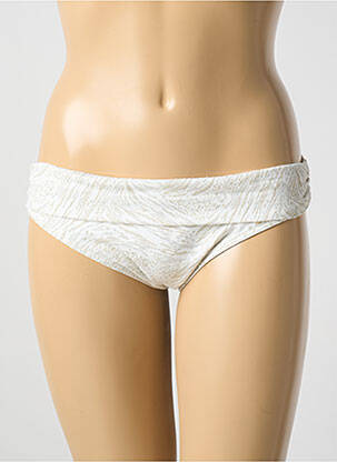 Bas de maillot de bain imprimé fantaisie culotte blanc LIVIA femme