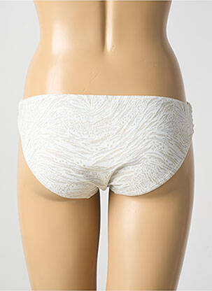 Bas de maillot de bain imprimé fantaisie culotte blanc LIVIA femme