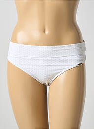 Bas de maillot de bain imprimé fantaisie culotte blanc GRAIN DE SABLE femme