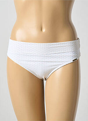 Bas de maillot de bain imprimé fantaisie culotte blanc GRAIN DE SABLE femme