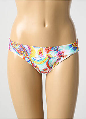 Bas de maillot de bain imprimé fantaisie culotte blanc LILI & LALA femme