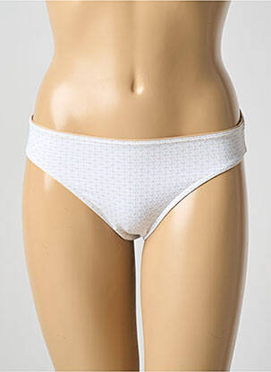 Bas de maillot de bain imprimé fantaisie culotte blanc GRAIN DE SABLE femme